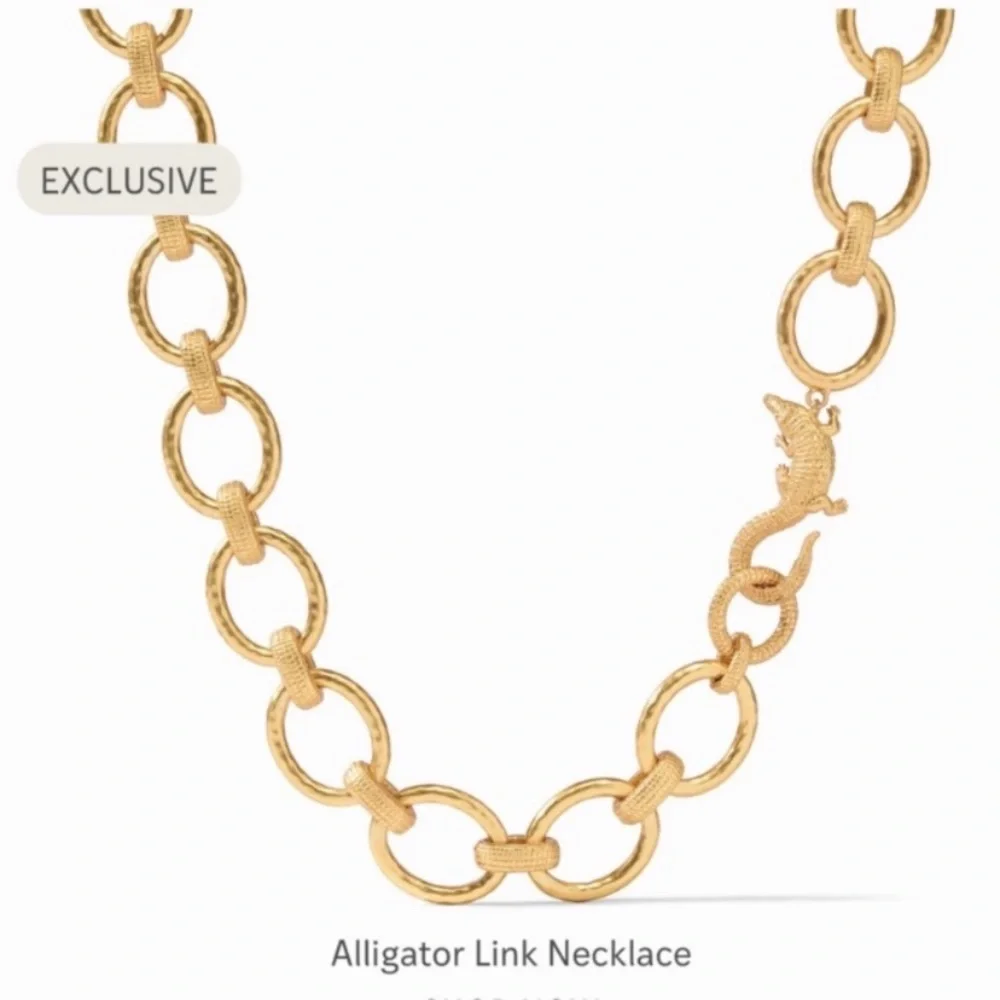 JULIE VOS  • RARE Alligator Link Statement Necklace
